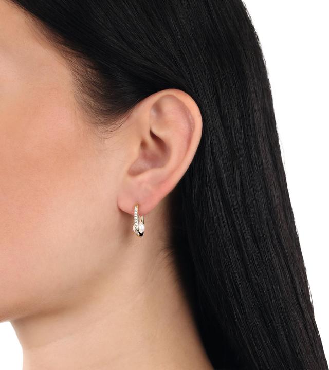 Actual product image Amor Ohrschmuck für Damen, 925 Sterling Silber, Zirkonia synth., Muschelkernperle (Silver 925)