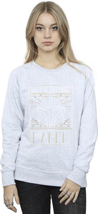 Produktbild Star Wars The Mandalorian The Way Outline Helm Sweatshirt (XXL)