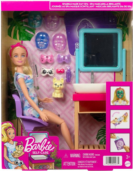 Produktbild Barbie Wellness Sparkle Mask Spa Day Spielset mit Puppe