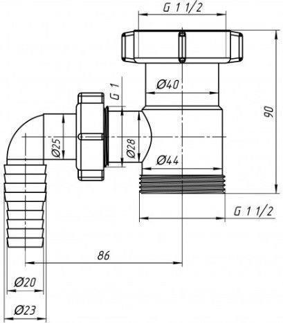Immagine prodotto Ani Plast USCITA PER RONDELLA ANI M110 1 1/2 X1 1/2 (Sifone per lavatrice)