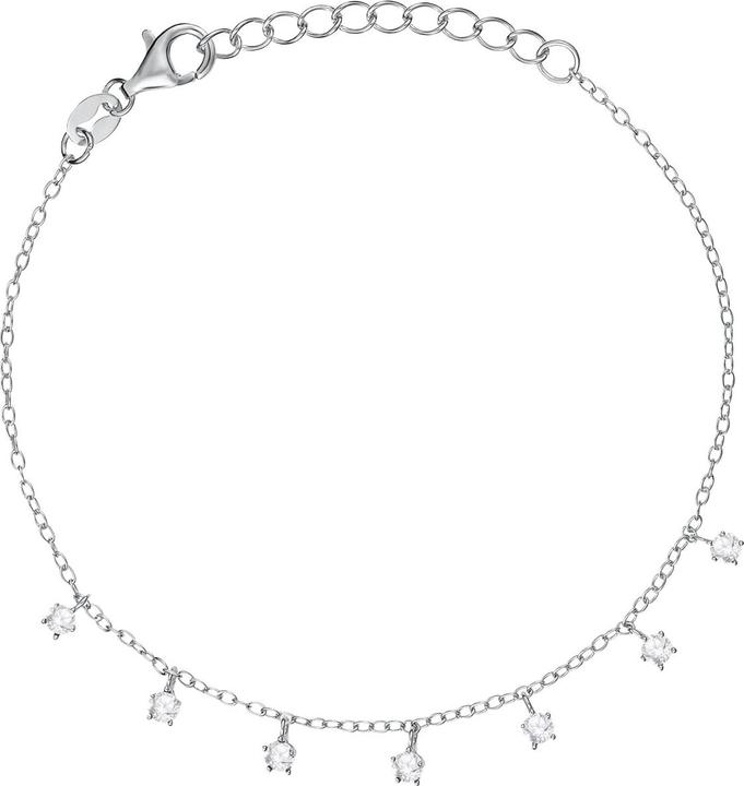 La Petite Story - Silver women's bracelet with clear zircons Silver LPS05AWV67 (19 cm, Silber 925)