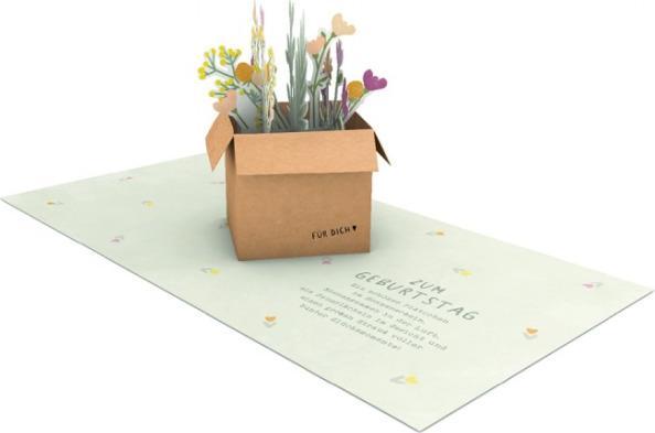 Image du produit Carte pop-up - Anniversaire fleurs (1 pcs)