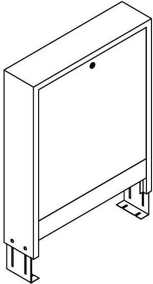 Oventrop Armadio di distribuzione OV a superficie, acciaio zincato n. 1, 600x760-870x160mm