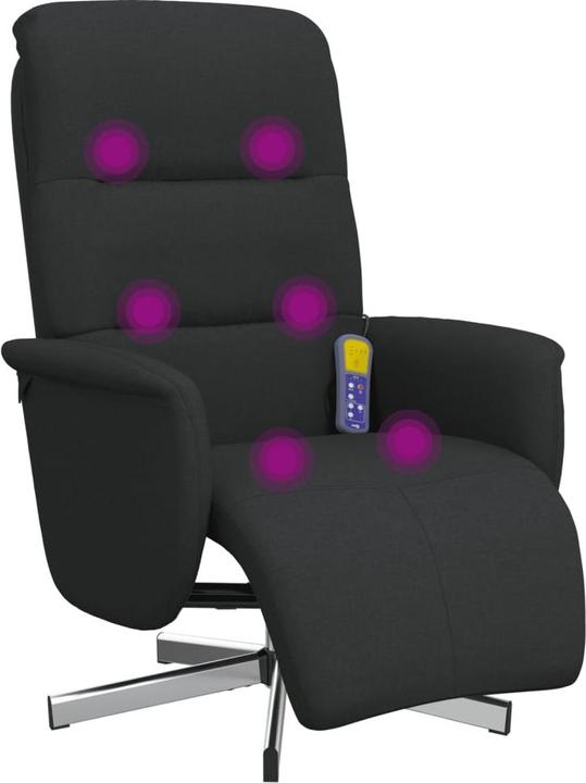 Produktbild VidaXL Massagesessel mit Fussteil Schwarz Stoff,Farbe