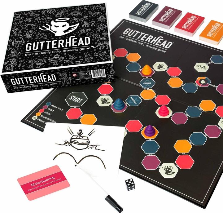 Produktbild JTI Gutterhead - The Fiendishly Filthy Drawing Game - The Adult Board Game of Hilariously Dirty Doodles (Englisch)