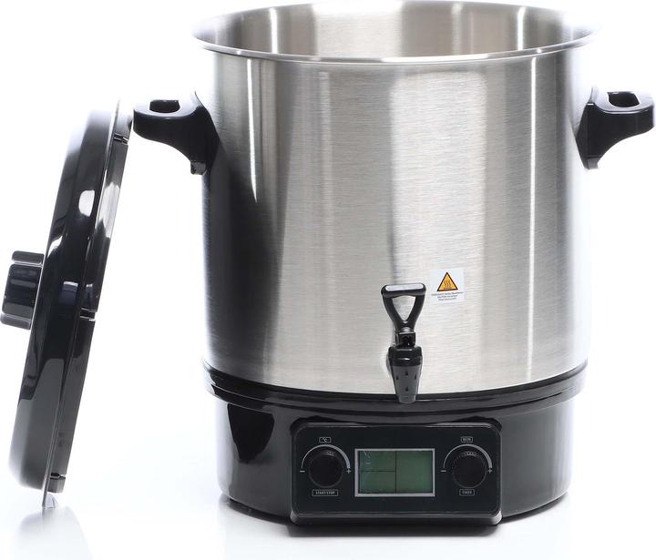 Produktbild Wiltec Edelstahl Einkochautomat 27L 2000W Display Timer Einkochtopf Glühweintopf (27 l)