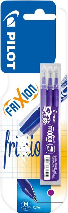 Image du produit Magni Pen 2261008B3 - Recharges pour roller Frixion Ball, épaisseur 0,7 mm, violet, effaçable, 3 pces (Dispositif de recharge, Violet, 0.40 mm)