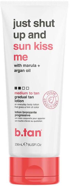 B.Tan Just Shut Up & Sunkiss Me Gradual Medium Tan Lotion 236 ml (Self tanning cream, 236 ml)