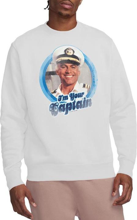 Actual product image The Love Boat Unisex Adult I'm Your Captain Sweatshirt (XL)