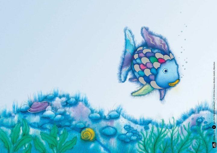 Produktbild Der Regenbogenfisch, mit schillernden Schuppen. Kamishibai Bildkartenset. (Deutsch, Marcus Pfister, 2023)