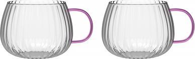 Actual product image Vialli Design Tulip Set bestehend aus zwei Gläsern mit rosa Henkel 350ml