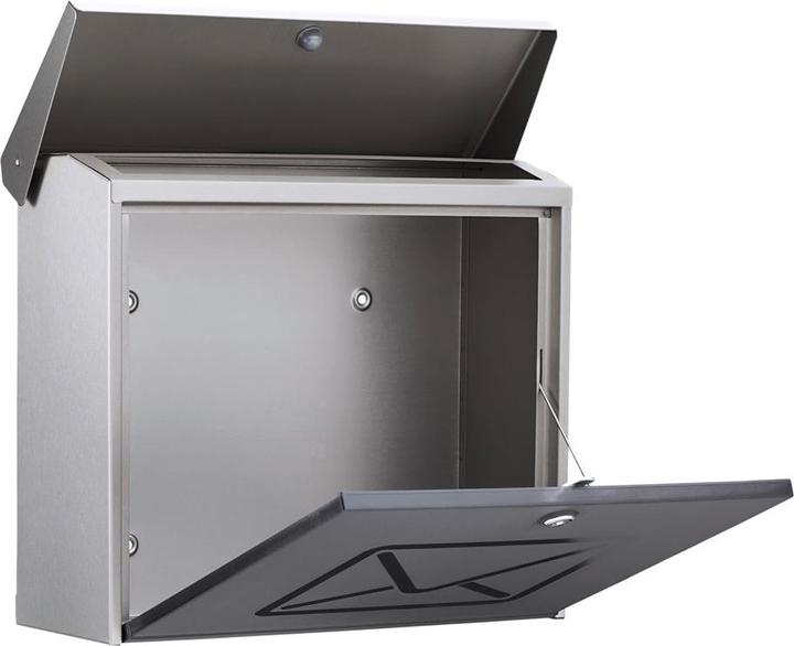 Immagine prodotto Burg Wächter Cassetta per le lettere in acciaio inox LxHxP 380/340/148 mm Lucca 3713 Ni con fermo di apertura