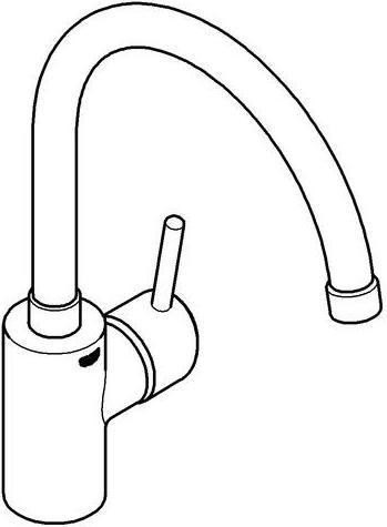 Immagine prodotto Grohe Miscelatore monocomando per lavello CONCETTO 1/2inch, bocca alta, bassa pressione, cromo