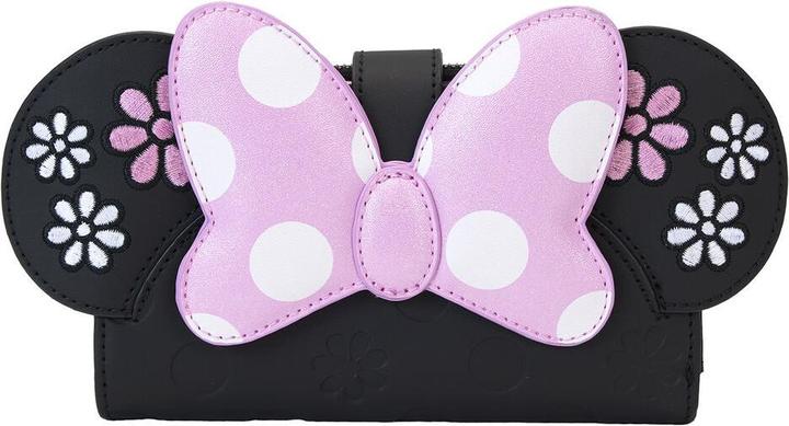 Actual product image Loungefly Disney by Wallet Minnie Floral Rock the Dots Flap