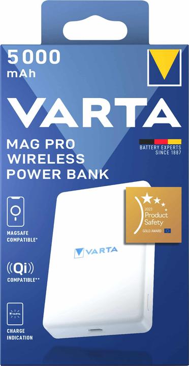 Productafbeelding Varta Mag Pro Draadloze PB 5000 mAh (5000 mAh, 12 W, 18.50 Wh)