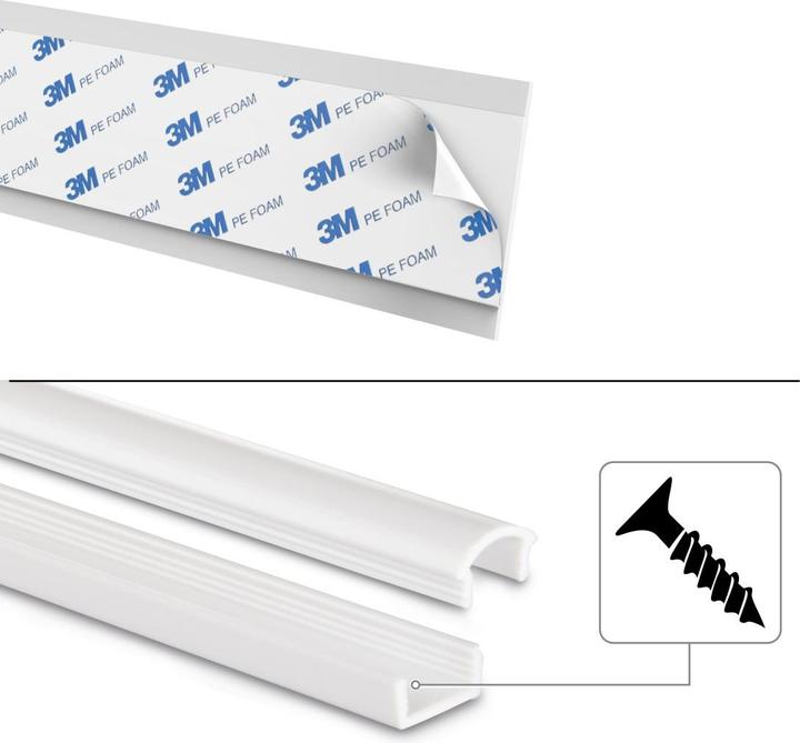 Image du produit Hama Gaine de câble en PVC, demi-ronde (Conduit, 100 cm)