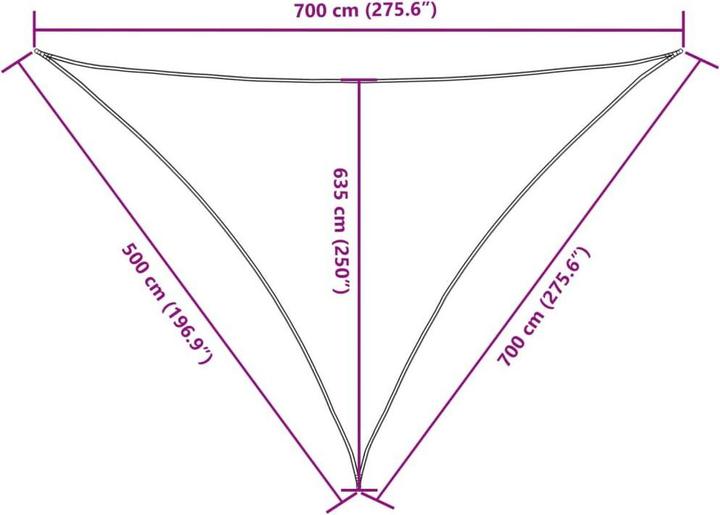Image du produit VidaXL Voile d'ombrage (5 x 7 x 7 m)