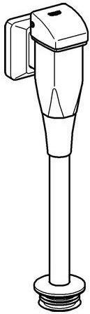 Actual product image Grohe Urinal flush DN 15, surface-mounted chrome