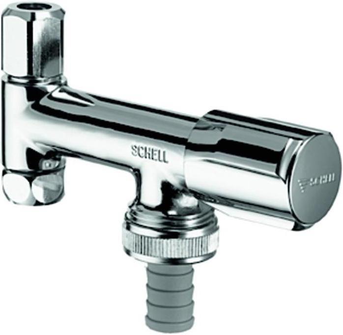 Schell COMFORT appliance valve chrome, for angle valves 3/8inch 3/8inch