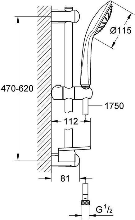 Immagine prodotto Grohe Set di barre doccia EUPHORIA 110 MONO EUPHORIA MONO cromo (1 Tipi di raggi)