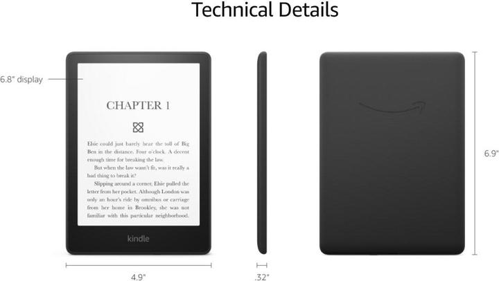 Actual product image Amazon Kindle Paperwhite (11th Generation) - 2021 (6.80", 8 GB, Black)