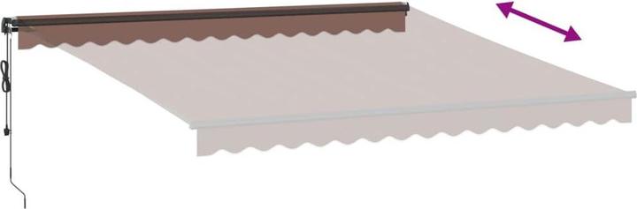 Produktbild VidaXL Markise Gelenkarmmarkise Sonnenmarkise Automatisch Braun 400x350cm (4 m)