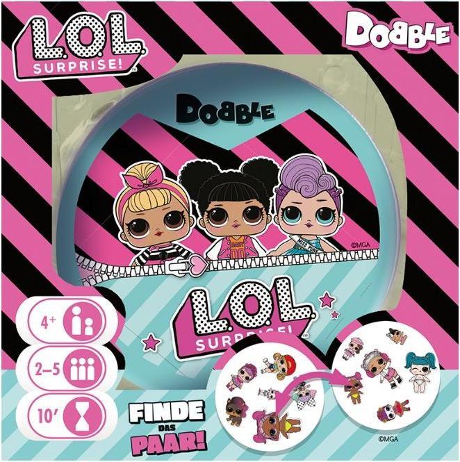 Actual product image Asmodée ZYGD0006 - Dobble L.O.L. Surprise!, Card game, 2-5 players, ages 4+ (DE edition) (German)