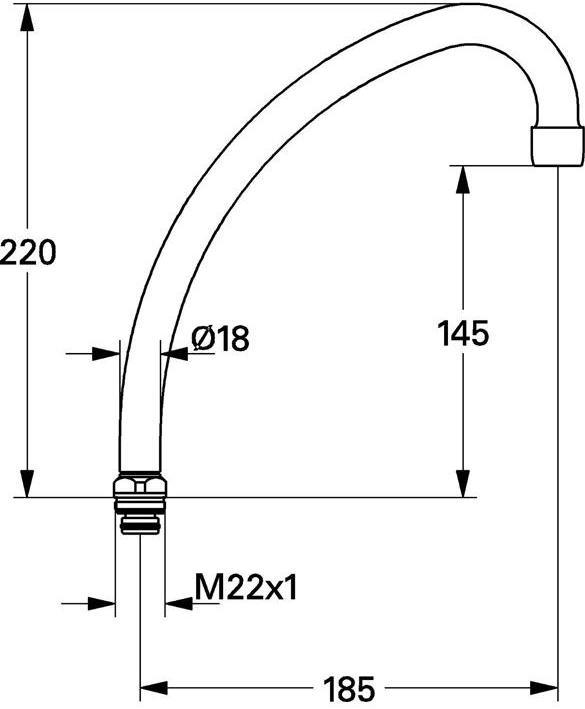 Actual product image Grohe HU outlet COSTA Ausldg 185mm 5 pieces chr