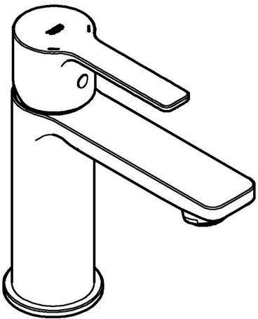 Actual product image Grohe Single-lever basin mixer LINEARE 1/2inch XS-size supersteel
