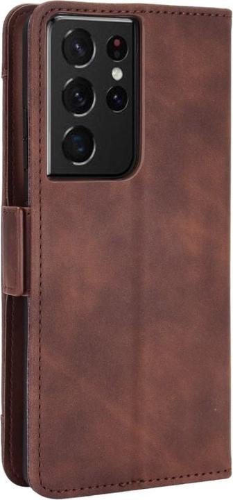 Actual product image Cover-Discount Galaxy S21 Ultra - case with many card slots brown (Samsung Galaxy S21 Ultra)