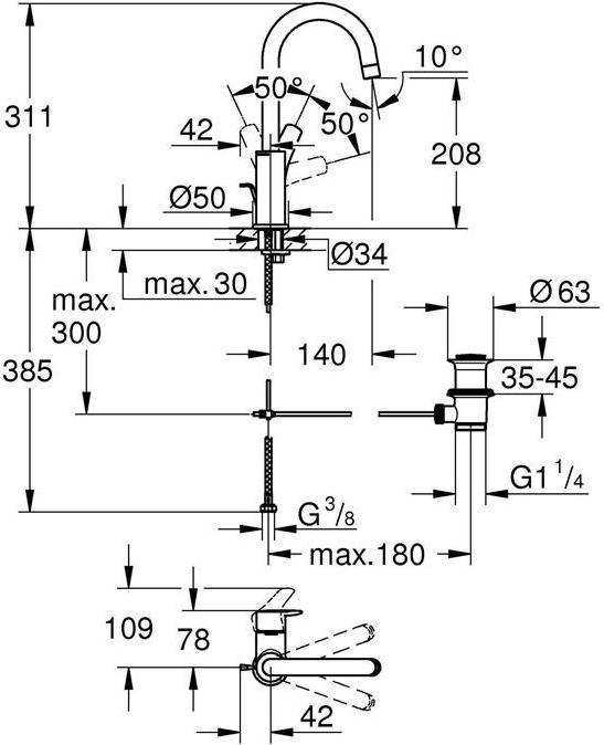 Produktbild Grohe EH-WTbatt EUROSMART 1/2" L-Size chr