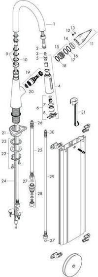 Produktbild hansgrohe HG Einhebel-Spültischmischer 160 TALIS S DN 15 m sBox Ausziehbrause ES-Op.