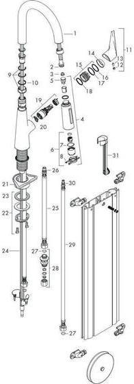 Image du produit hansgrohe HG Mitigeur monocommandé pour évier 200 TALIS S DN 15 avec douchette extractible sBox ES-Op.