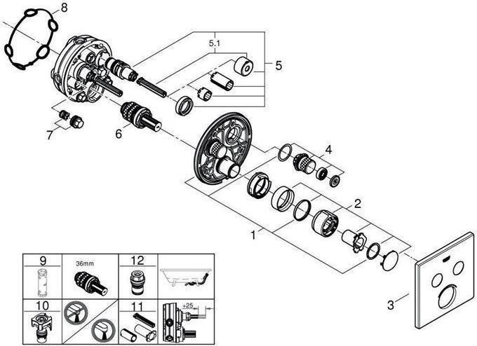Immagine prodotto Grohe Miscelatore UP SMARTCONTROL m 2 ASV chr