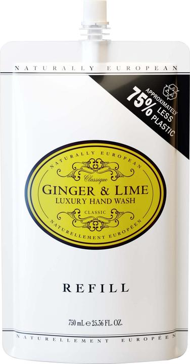 Immagine prodotto Naturally European Handseife zum Nachfüllen - Ingwer & Limette, 750ml (Ricarica, 750 ml)