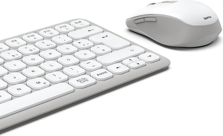 Actual product image Hama Multi-device keyboard and mouse set WKM-500 wireless small white QWERTZ (DE, Wireless)