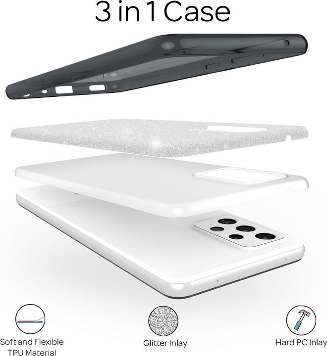 Image du produit Nalia Étui pour téléphone portable à paillettes (Samsung Galaxy A52)