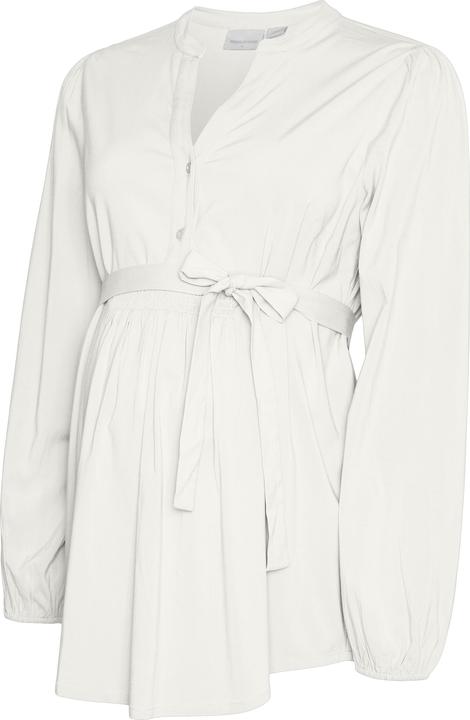 Mamalicious Normal geschnitten Mandarin Kragen Elastische Bündchen Ballonärmel Top Bluse