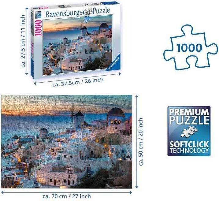 Produktbild Ravensburger Abend über Santorini (1000 Teile)