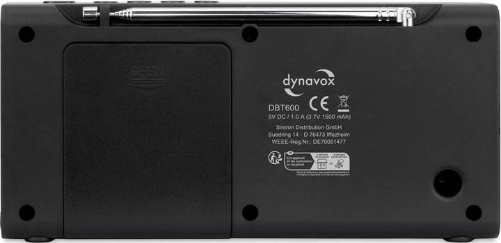 Produktbild Dynavox Weltempfänger DAB+, FM Bluetooth®, DAB+ Schwarz (FM, DAB+, Bluetooth)