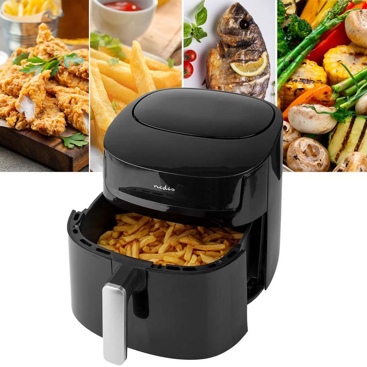 Immagine prodotto Nedis Friggitrice ad aria calda | 7,2 l | Timer: 240 min | Numero di programmi preimpostati: 8 | Digitale (Spina UE)
