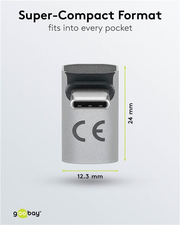 Produktbild Goobay USB-C-Adapter vertikal 90° kurz, USB4 (240 W)