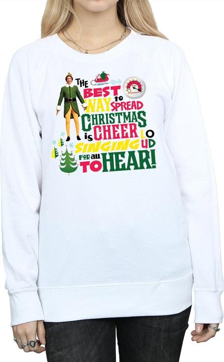 Actual product image Elf Womens/Ladies Christmas Cheer Sweatshirt (XL)
