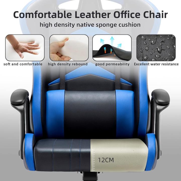 Image du produit IWMH Chaise de bureau avec coussin de tête et coussin lombaire