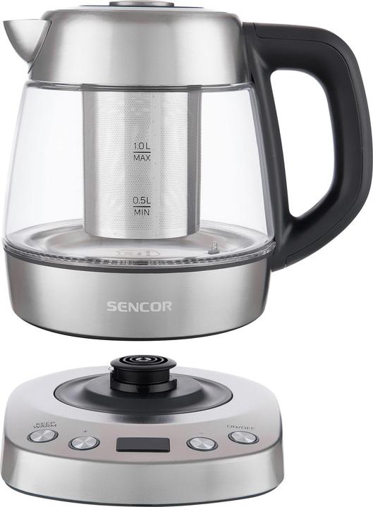 Image du produit Sencor Bouilloire électrique avec filtre à thé 1l, verre 2200W SWK1080SS (1 l)