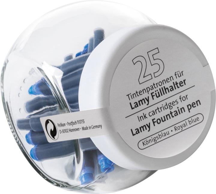Produktbild Pelikan Lamy Tintenpatronen 25er Glas königsblau Lamy (Füllertinte, Königsblau)
