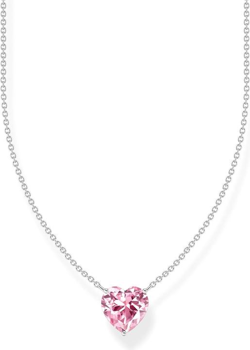 Produktbild Thomas Sabo Kette mit pinkfarbenem Herz-Anhänger Silber (925 Sterlingsilber, 40 - 45 cm)