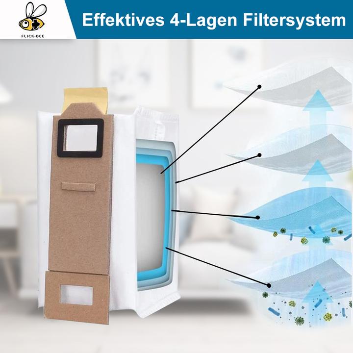 Produktbild Flickbee 3x Staubsaugerbeutel für Roborock S7, S7+ (ersetzt Xiaomi 8.02.0101) (3 x)