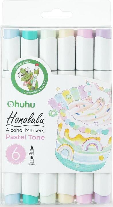 Produktbild Ohuhu Honolulu Kunstmarker (6 Stk.) - Pastellfarben (Pastellfarben, 6 x)