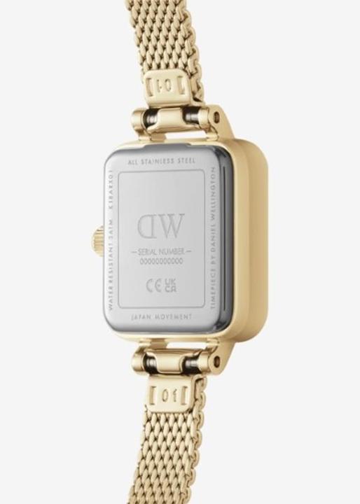 Immagine prodotto Daniel Wellington Quadro Mini Evergold Onyx Gold (Orologio da polso analogico, 15.50 mm)